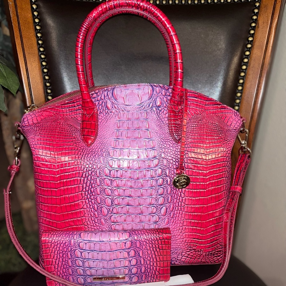 Brahmin Lg Duxbury Jazzy Nova & Wallet